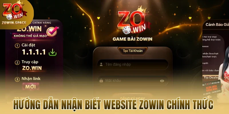 Hướng dẫn nhận biết website Zowin chính thức 